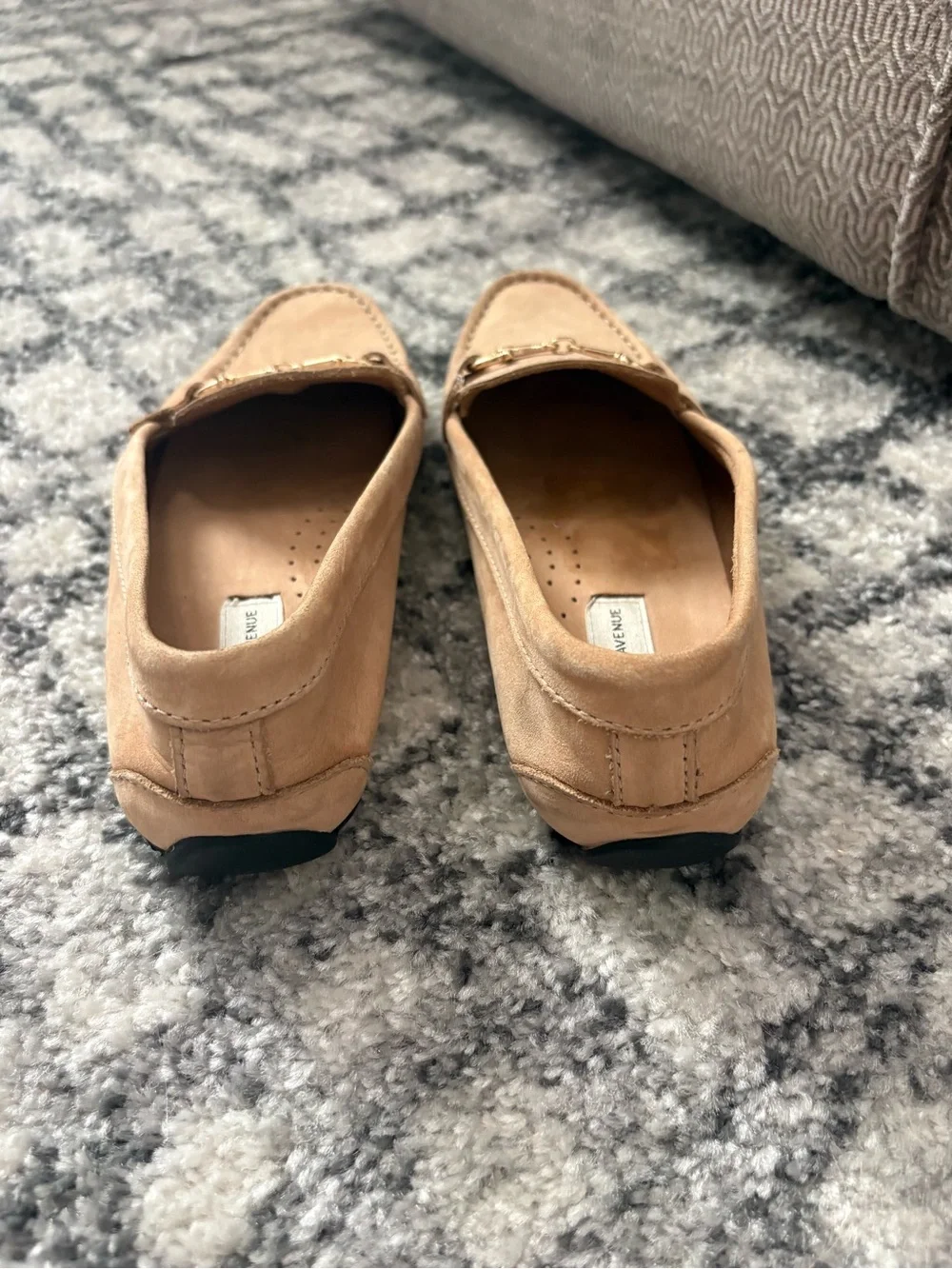 Saks Fifth Avenue Light Brown Leather Men’s Horsebit Loafers